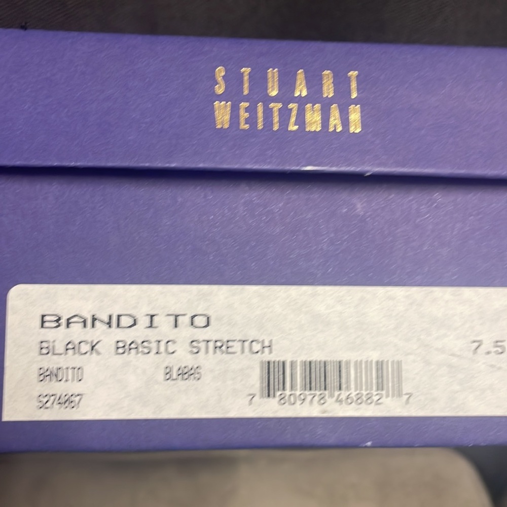 Stuart Weitzman Bandito Black Basic Stretch Size … - image 7